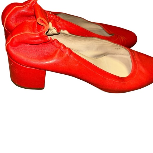 Everlane the day heel block heel red Italian leather shoes size 10 - Picture 3 of 7